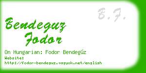 bendeguz fodor business card